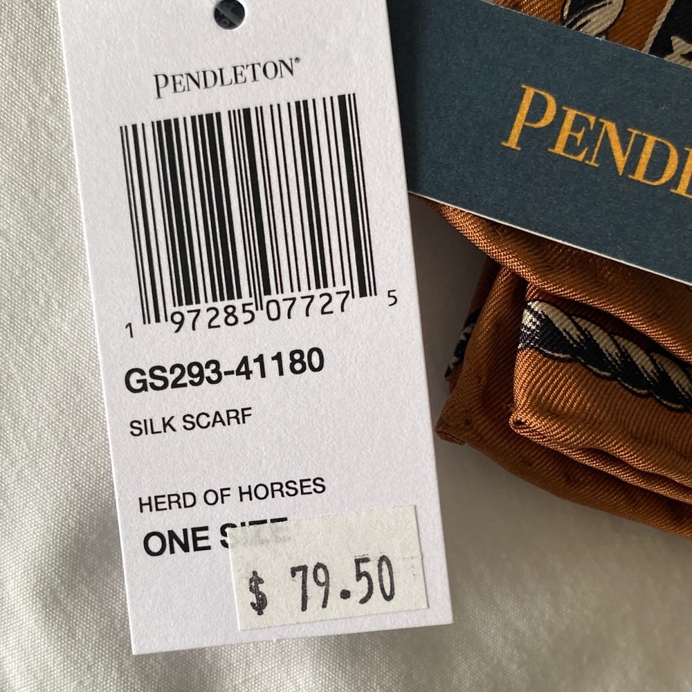 Pendleton Tan and Black Geometric Bandana - Picture 2 of 3